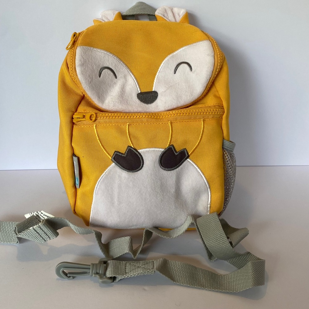 Goldbug Fox Harness Backpack Kids Small Yellow Excellent Detachable Leash Safety